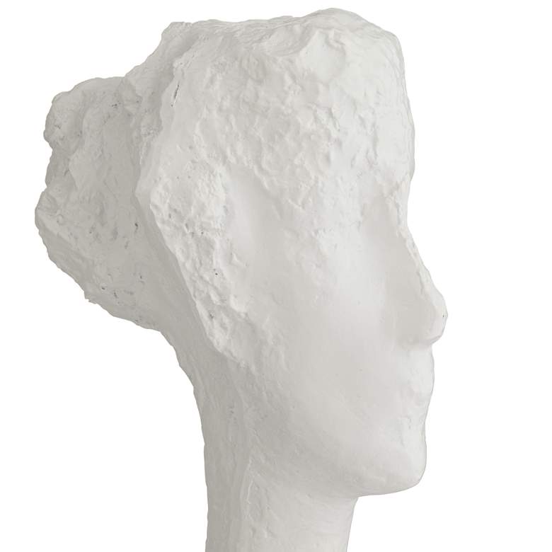 Image 3 Ava 10 1/4" High Matte White Textured Bust Figurine more views