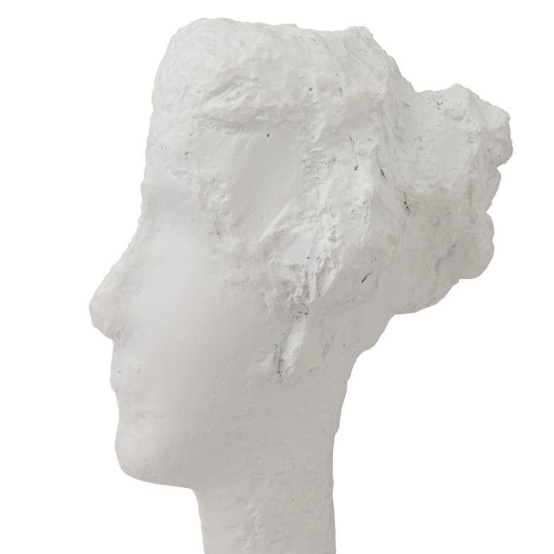 Image 4 Ava 10 1/4" High Matte White Textured Bust Figurine more views