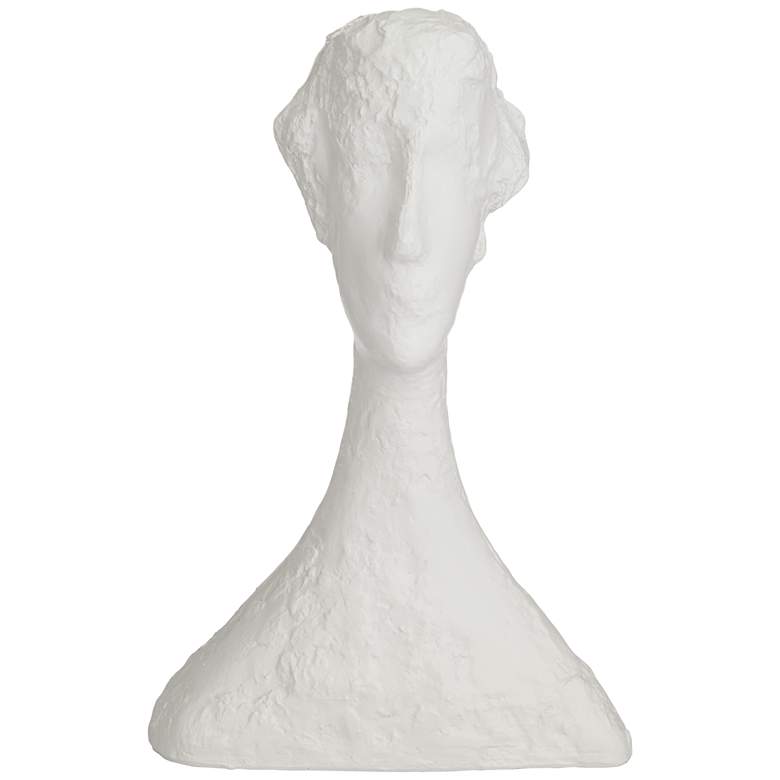 Image 6 Ava 10 1/4" High Matte White Textured Bust Figurine more views