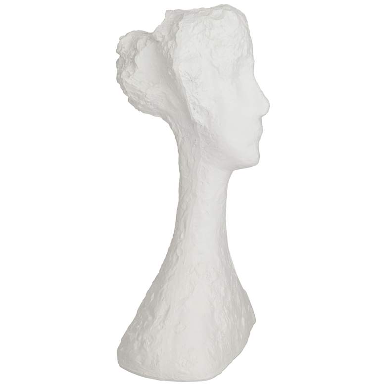 Image 7 Ava 10 1/4 inch High Matte White Textured Bust Figurine more views