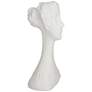 Ava 10 1/4" High Matte White Textured Bust Figurine