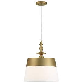 Image1 of Ava 15.75 in. 1-Light Brushed Gold Transitional Pendant Light
