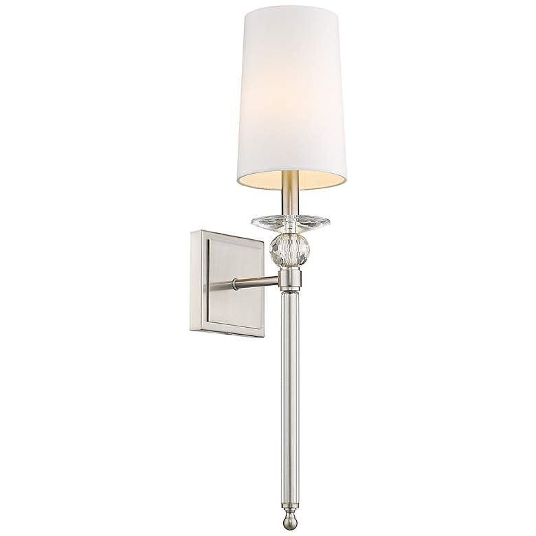 Image 1 Ava 22 1/2" High Brushed Nickel Wall Sconce