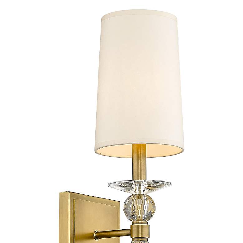 Image 2 Ava 22 1/2" High Rubbed Brass Wall Sconce more views