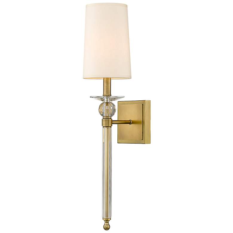 Image 4 Ava 22 1/2" High Rubbed Brass Wall Sconce more views