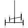 Ava 18" Wide 8 Light Matte Black Chandelier