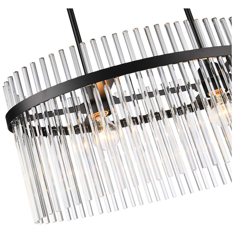 Image 4 Ava 23.6" Wide 2-Light Black Chandelier w/ Clear Shade more views