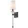 Ava 25 1/2" High Matte Black Crystal Wall Sconce
