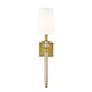 6_Ava 25 3/4" High Rubbed Brass Wall Sconce more views