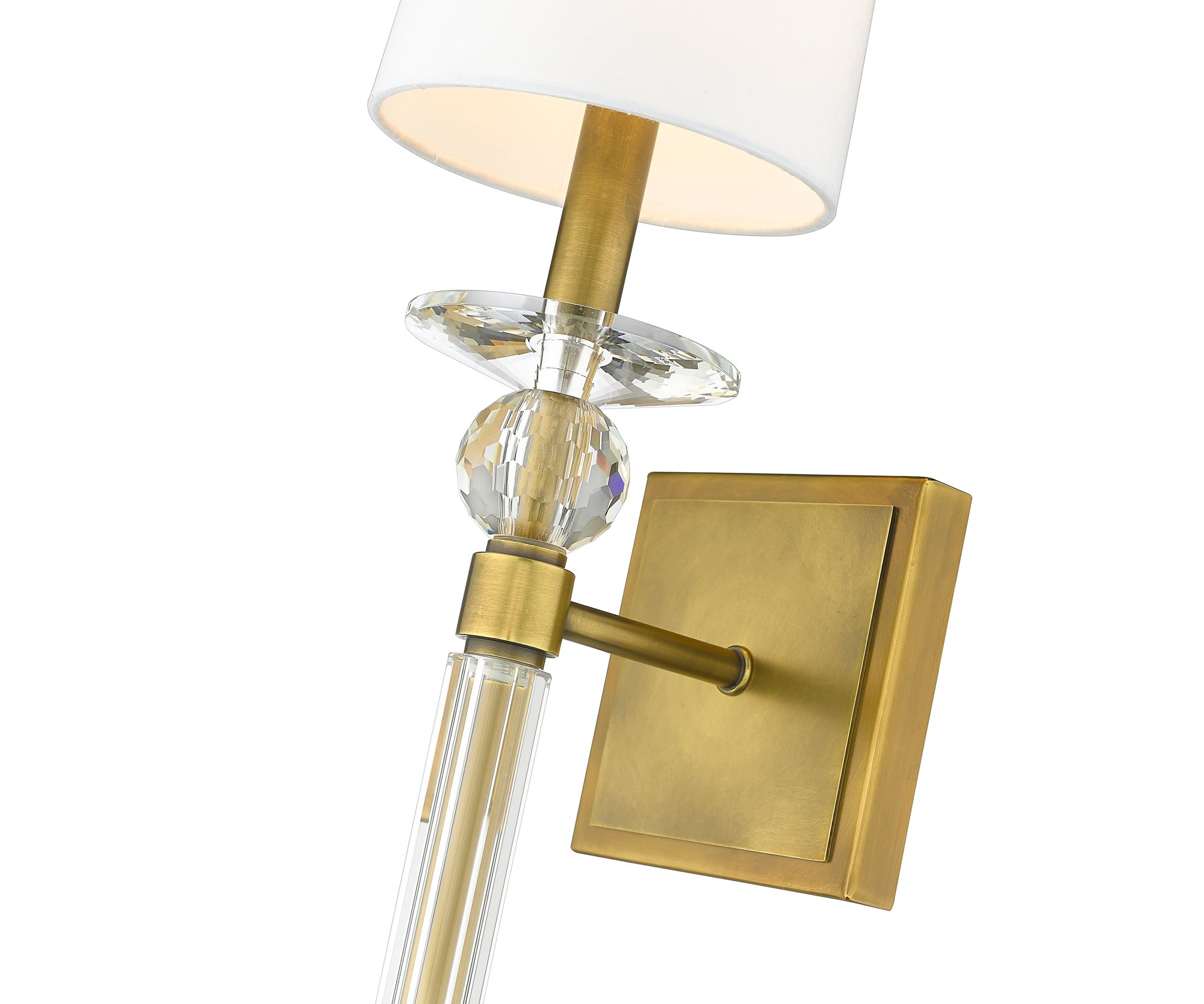 Ava 25 3/4" High Rubbed Brass Wall Sconce in scene