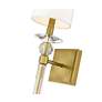 Ava 25 3/4" High Rubbed Brass Wall Sconce in scene