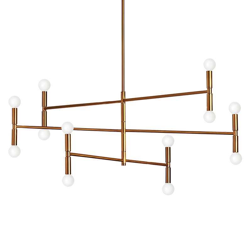 Image 1 Ava 40" Wide Vintage Bronze 12-Light Chandelier