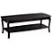 Ava 52 1/2"W Black Wood 1-Shelf Rectangular Cocktail Table