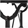 Ava 59" Wide Marble and Black Metal Writing Table