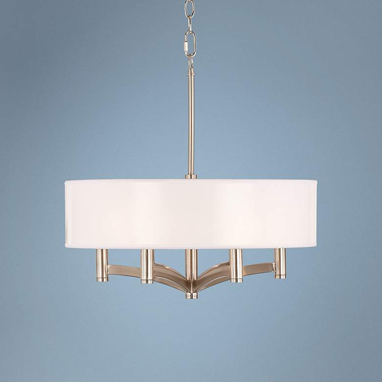 Image 1 Ava 6-Light 14"W Nickel Chandelier