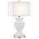 Ava Classic High Gloss White Ceramic Table Lamp