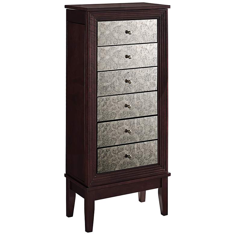 Image 1 Ava Cognac 6-Drawer Jewelry Armoire