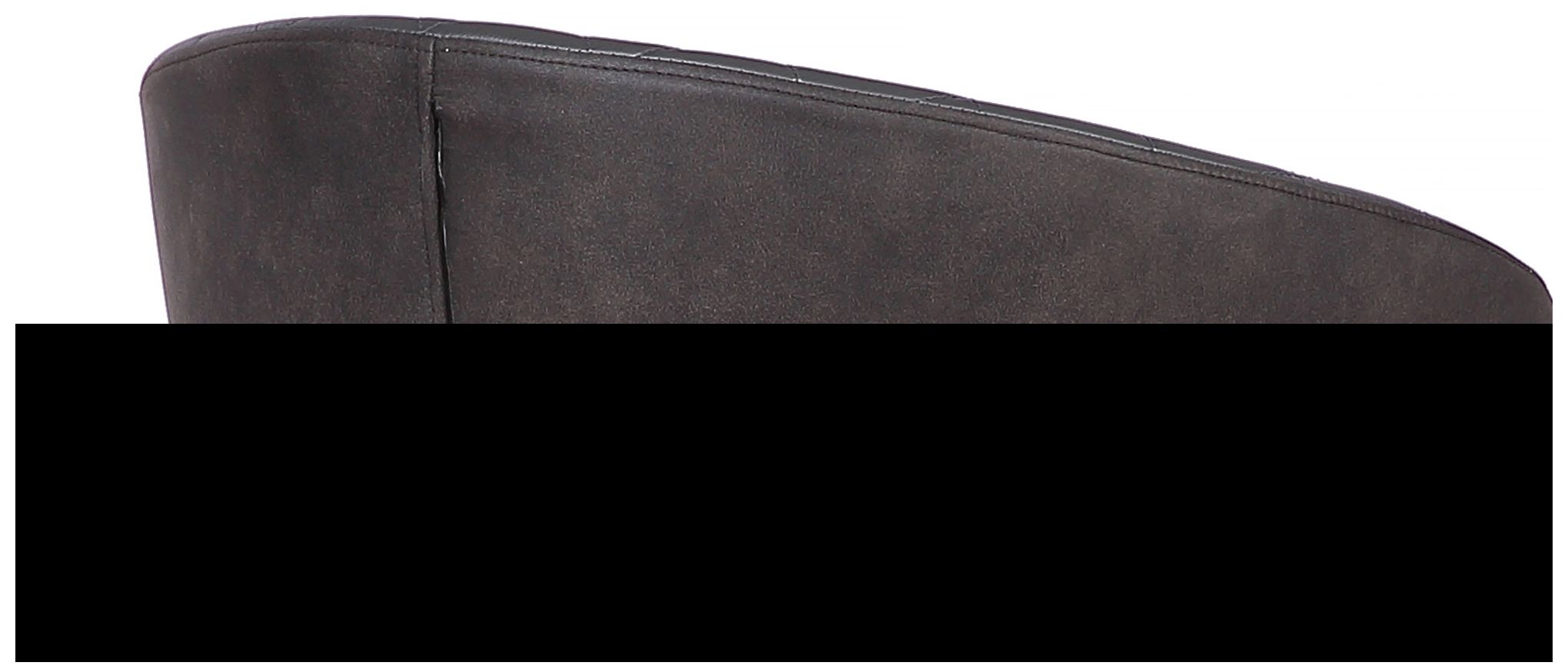 Image 4 Ava Dining Chair in Gray Faux Leather and Black Powder Coated Finish more views