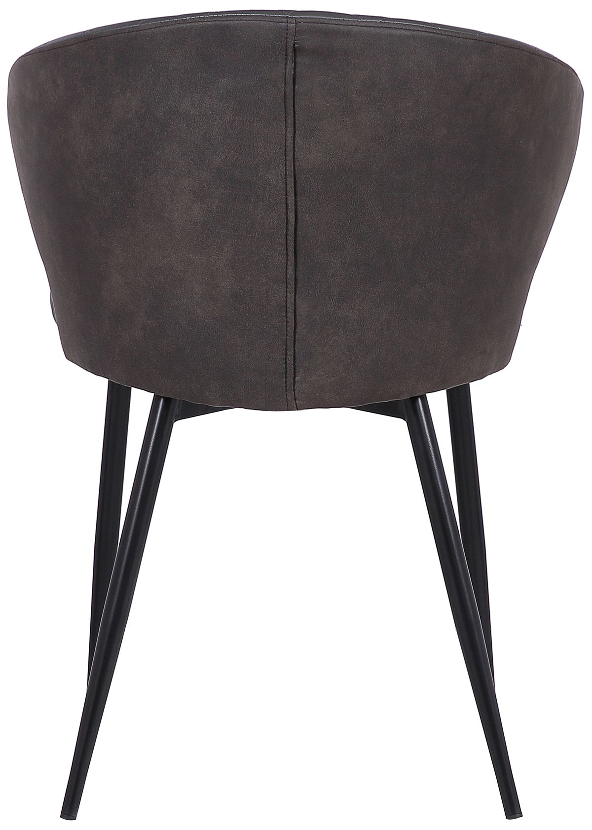 Image 6 Ava Dining Chair in Gray Faux Leather and Black Powder Coated Finish more views