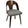 Ava Gray Fabric Contemporary Modern Dining Chair