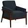 Ava Langley Blue Fabric Accent Chair