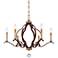Ava Libertine 26 1/2"W Gold and Bronze 6-Light Chandelier