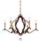 Ava Libertine 26 1/2"W Gold and Bronze 6-Light Chandelier