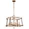 Ava Libertine 26"W Gold and Bronze 8-Light Foyer Chandelier