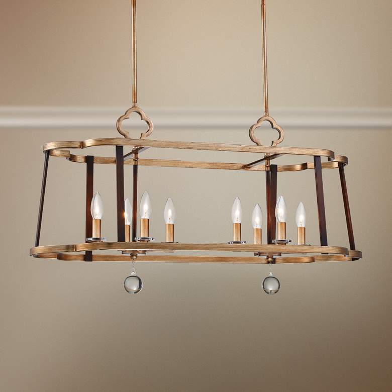Image 1 Ava Libertine 36"W Pale Gold Kitchen Island Light Chandelier