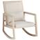 Ava Light Cream and Wash Wood Modern Rocking Chair