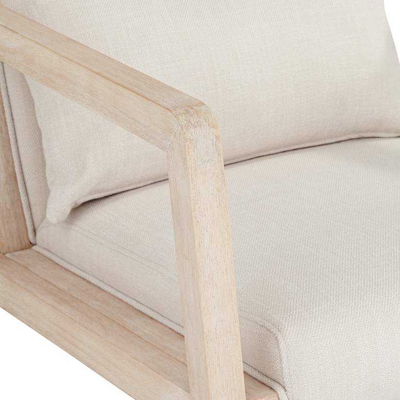 Image 6 Ava Light Cream and Wash Wood Modern Rocking Chair more views