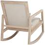 Ava Light Cream and Wash Wood Modern Rocking Chair in scene