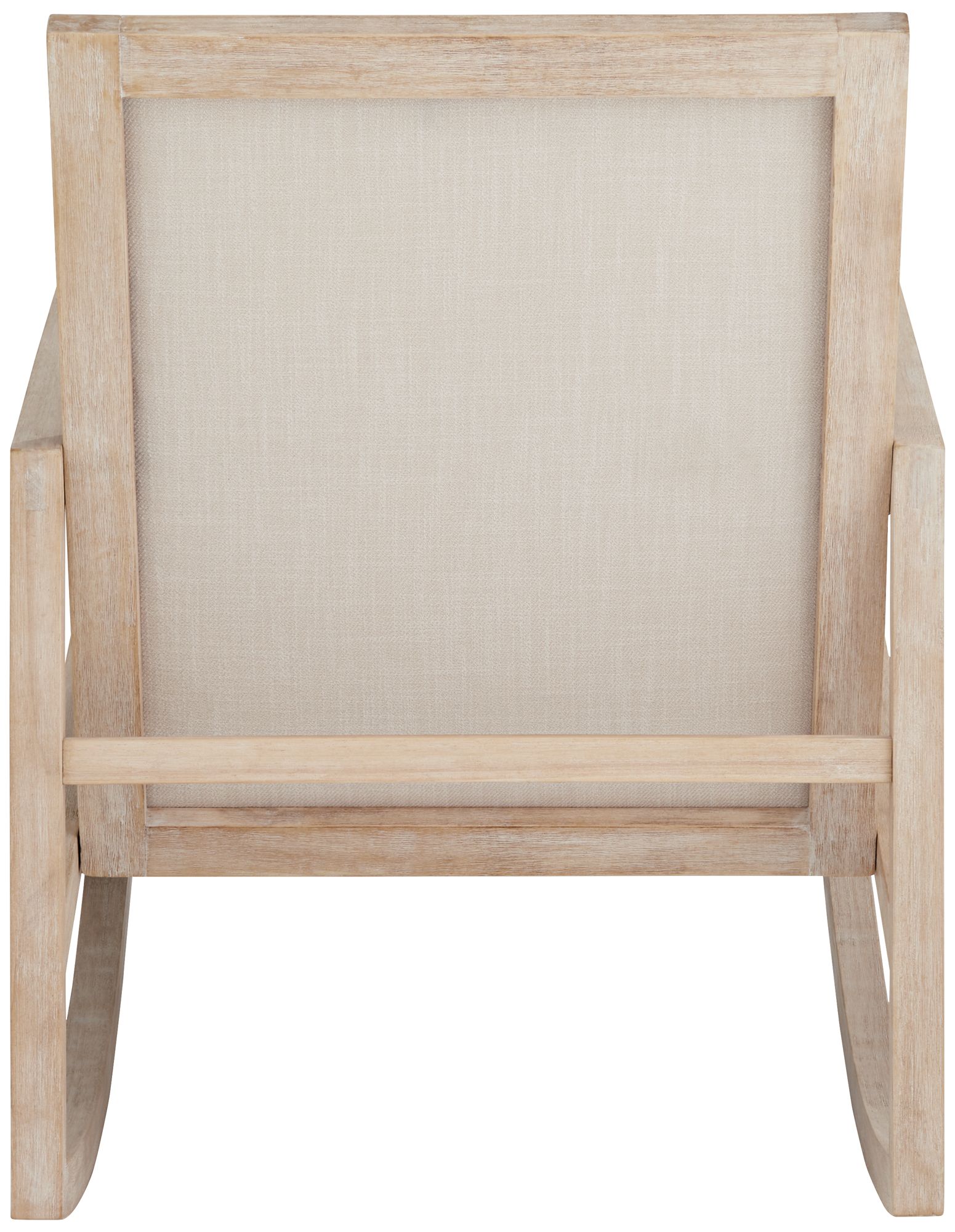 Ava Light Cream and Wash Wood Modern Rocking Chair in scene
