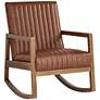 1_Ava Rust Brown Wood Frame Rocking Chair