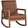 Ava Rust Brown Wood Frame Rocking Chair