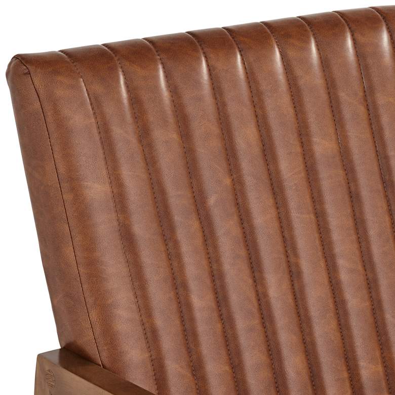 Image 3 Ava Rust Brown Wood Frame Rocking Chair more views
