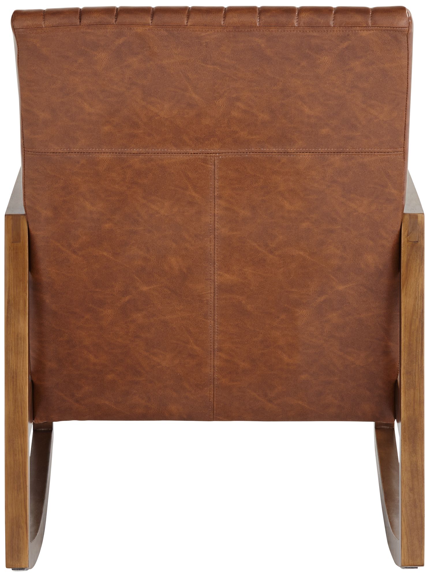 Ava Rust Brown Wood Frame Rocking Chair