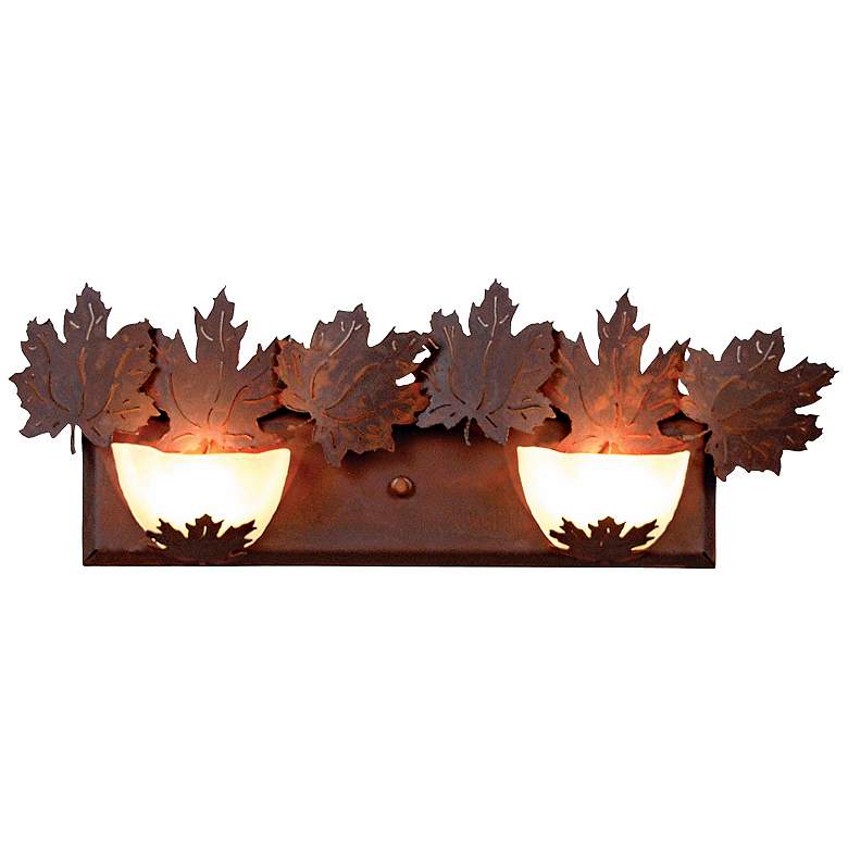Image 1 Avalanche Collection Maple 24 inch Wide Bathroom Light Fixture