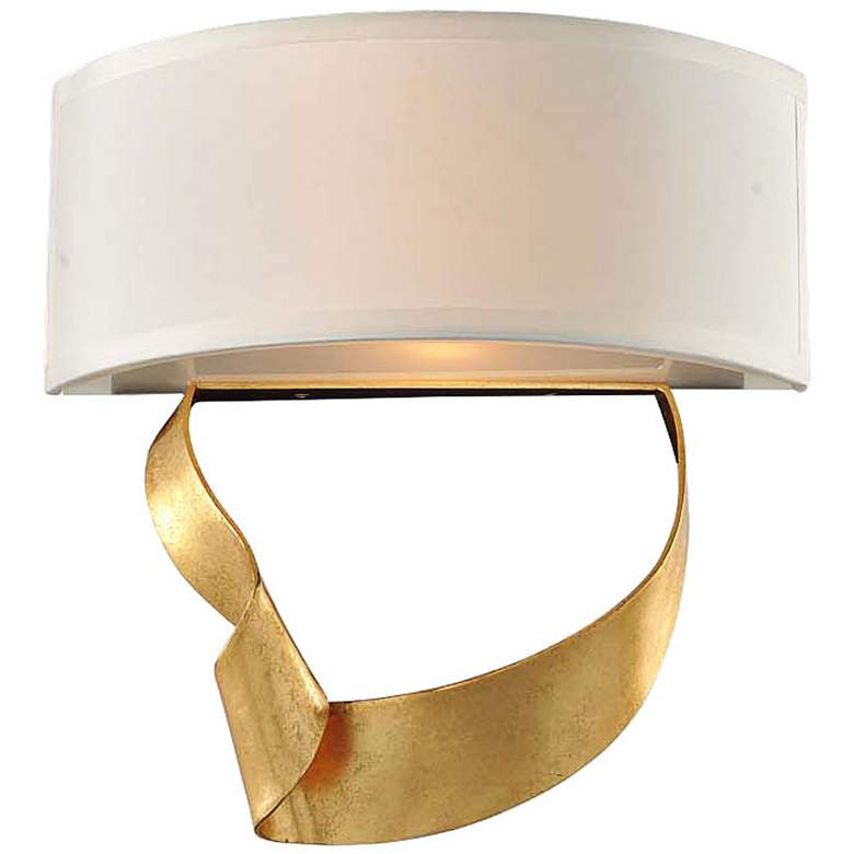 Image 2 Avalon 12" High Roman Gold 2-Light Left Wall Sconce