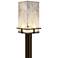 Avalon 18" High Bronze and Alabaster LED Outdoor Post Light