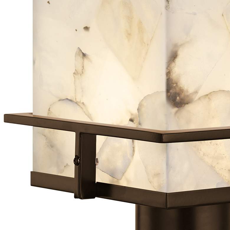 Image 3 Avalon 18" High Bronze and Alabaster LED Outdoor Post Light more views