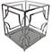 Avalon 22" Wide Clear Glass Top Stainless Steel Square End Table
