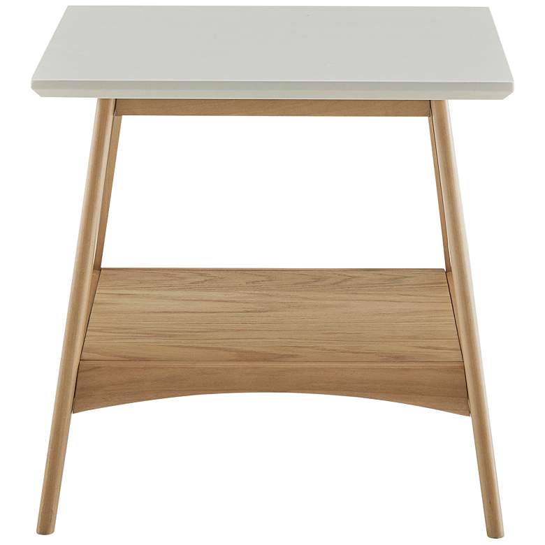 Image 6 Avalon 24" Wide Natural Wood Modern End Table more views