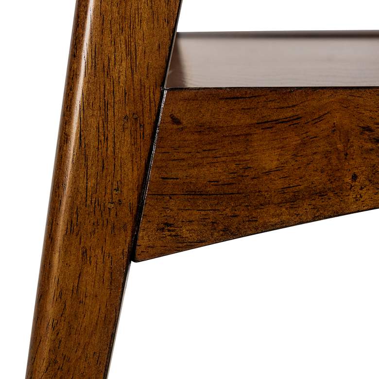 Image 5 Avalon 24" Wide White and Pecan 1-Shelf Wood End Table more views