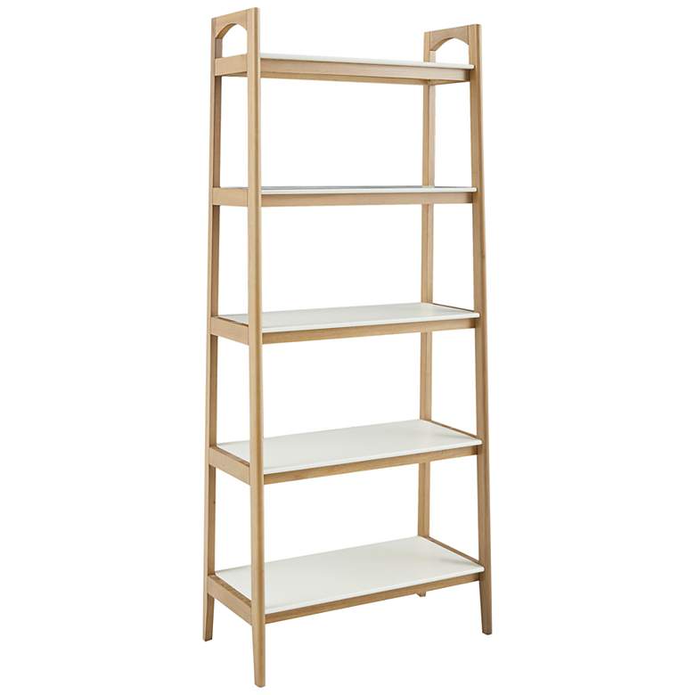 Image 2 Avalon 31 inch Wide Natural Wood 4-Shelf Bookcase