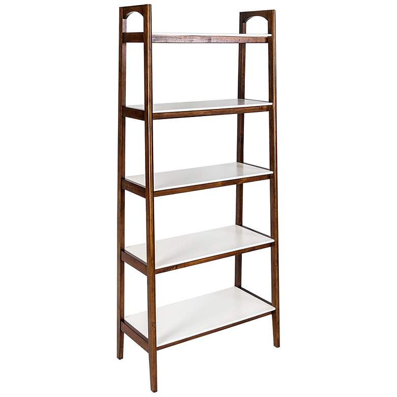 Image 2 Avalon 31 inch Wide Pecan Wood 4-Shelf Bookcase