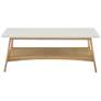 Avalon 48" Wide Natural Wood Coffee Table