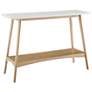 Avalon 48" Wide Natural Wood Console Table with Shelf