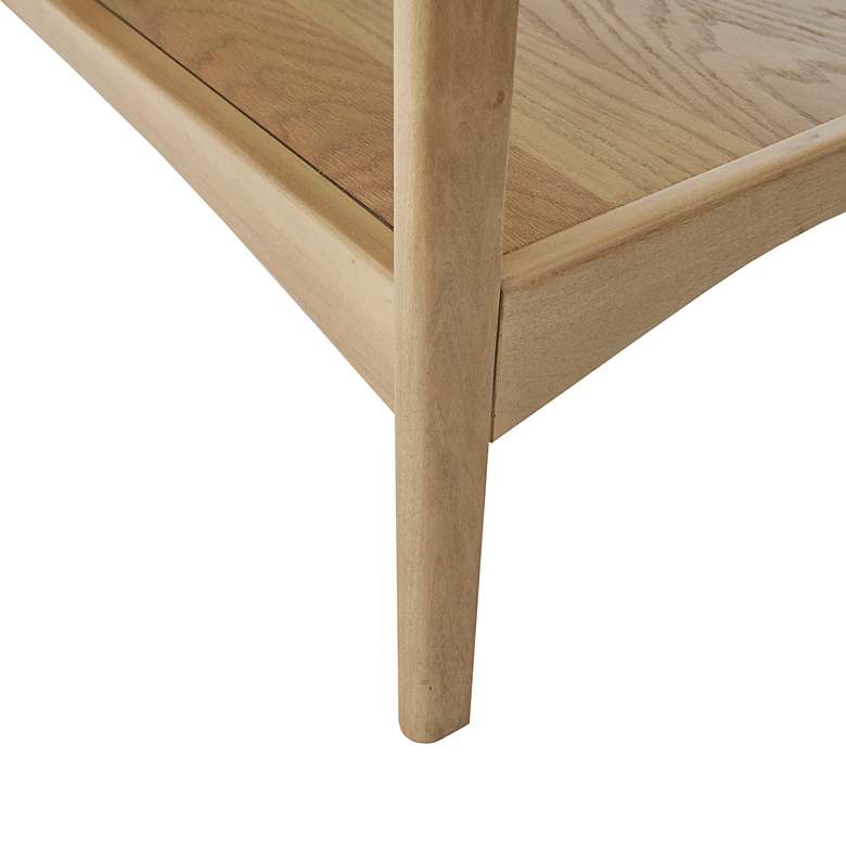 Image 4 Avalon 48" Wide Natural Wood Console Table with Shelf more views