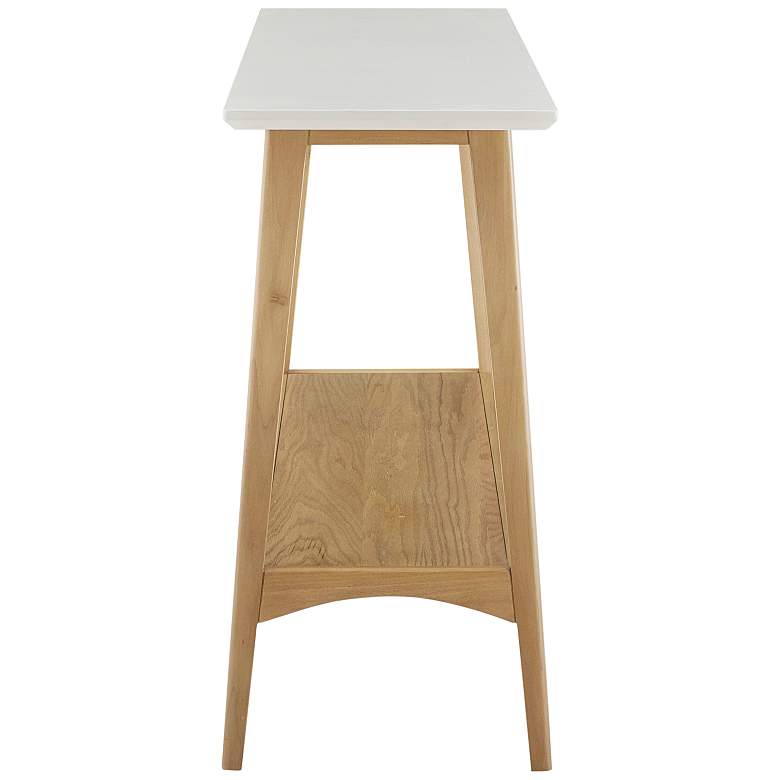 Image 7 Avalon 48" Wide Natural Wood Console Table with Shelf more views